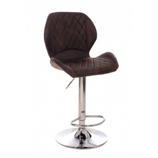 Bar stool B-11 nubuck + chrome steel Vetro Mebel Havanna