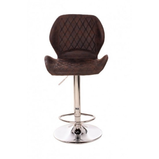 Bar stool B-11 nubuck + chrome steel Vetro Mebel Havanna