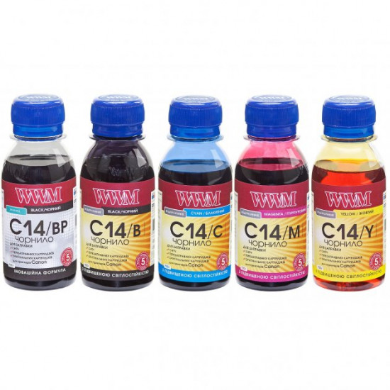 Lightfast ink for Canon PIXMA MG3052 WWM 5x100g C14SET5-2