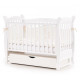 Baby crib Veres Sonya LD15 White transverse pendulum with drawer