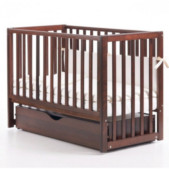 Baby crib Veres Sonya LD13 Walnut pendulum with drawer