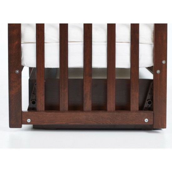 Baby crib Veres Sonya LD13 Walnut pendulum with drawer