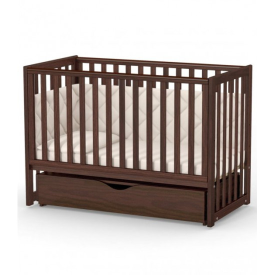 Baby crib Veres Sonya LD13 Walnut pendulum with drawer