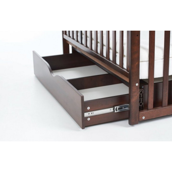 Baby crib Veres Sonya LD13 Walnut pendulum with drawer