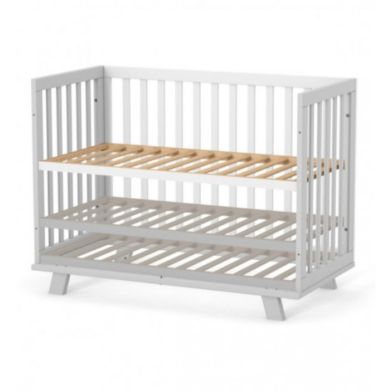 Baby crib Veres Sonya LD1 Manhattan on legs White-Grey