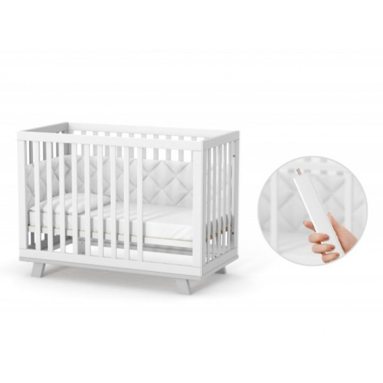 Baby crib Veres Sonya LD1 Manhattan on legs White-Grey