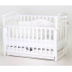 Baby crib for newborn Veres Sonya LD6 White with pendulum and drawer