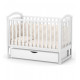 Baby crib for newborn Veres Sonya LD6 White with pendulum and drawer