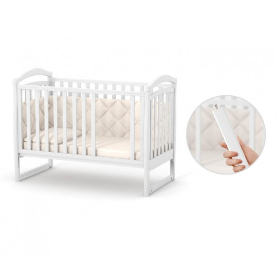 Baby crib for newborn Veres Sonya LD6 White with pendulum and drawer