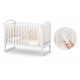 Baby crib for newborn Veres Sonya LD6 White with pendulum and drawer