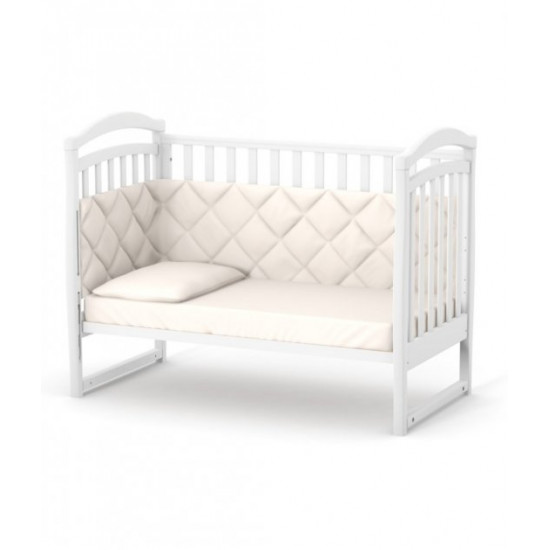 Baby crib for newborn Veres Sonya LD6 White with pendulum and drawer