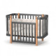 Baby crib made of natural wood Monaco LD5 dark gray Veres (without mattress)