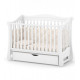 Baby crib Veres Sonya LD18 White transverse pendulum with drawer