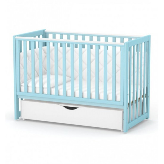 Baby crib Veres Sonya LD13 Turquoise pendulum with drawer