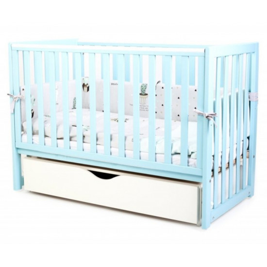 Baby crib Veres Sonya LD13 Turquoise pendulum with drawer