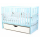 Baby crib Veres Sonya LD13 Turquoise pendulum with drawer