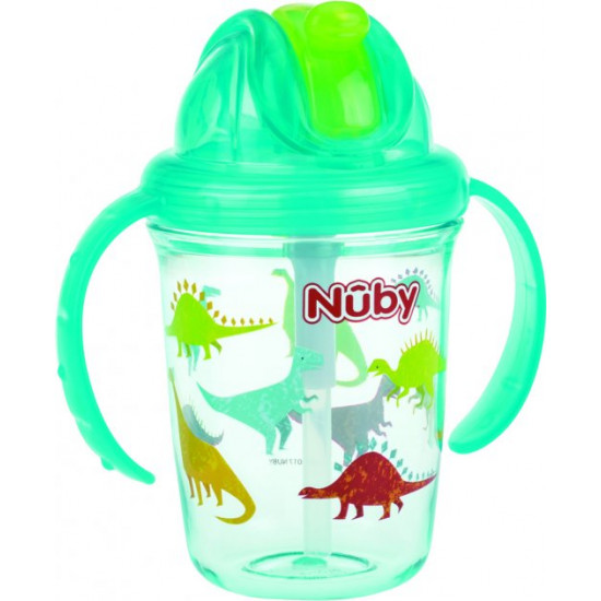 Tritan sippy cup Nuby with sippy cup and cap 240 ml from 12 months (NV0414017aqua)