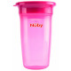 Cup 360 sippy cup Nuby transparent with pink lid 300 ml (NV0414003pnk)