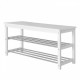 Bench with shelves for shoes Fenster “NVD-04” 102x32x48 cm. White