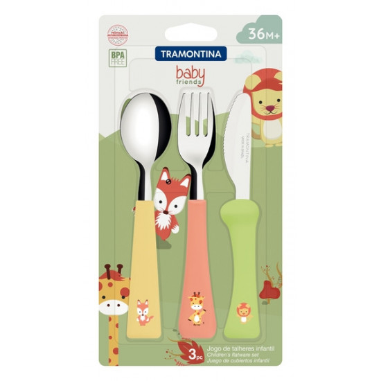 Children's cutlery set Tramontina Baby Friends, 3 pieces 23797/906