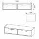 Mounted Companit Dressing table - 11 Companit white