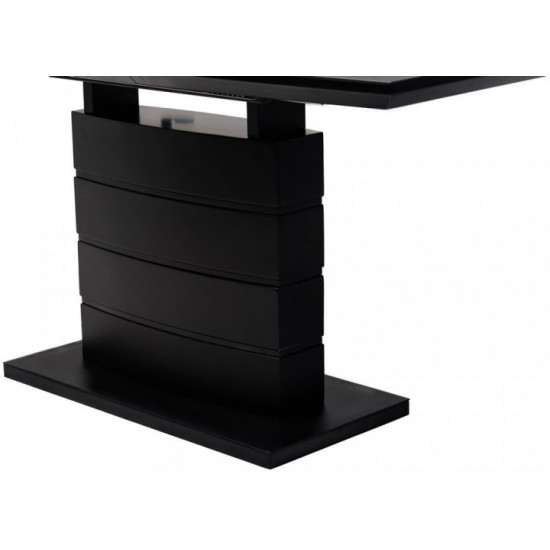 Dining table Vetro Mebel TMM-50-2 Matte black (TMM-50-2-matte-black)