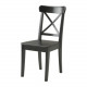 Armchair IKEA INGOLF black-brown 301.259.23