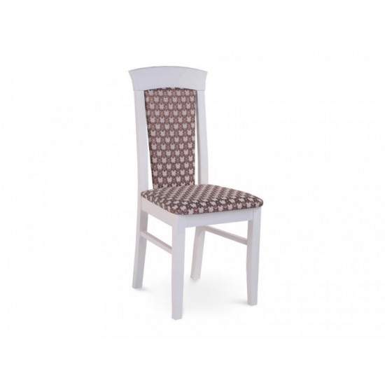 Wooden chair with soft seat and backrest ZHUR-4 (white)