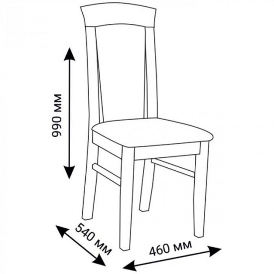 Wooden chair with soft seat and backrest ZHUR-4 (white)