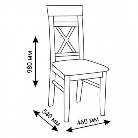 Wooden chair with soft seat ZHUR-18 (vanilla)