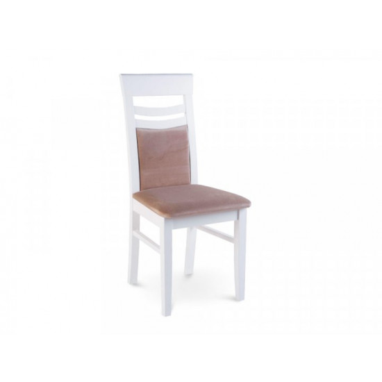 Wooden chair with soft seat and backrest ZHUR-2 (white)