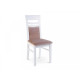 Wooden chair with soft seat and backrest ZHUR-2 (white)