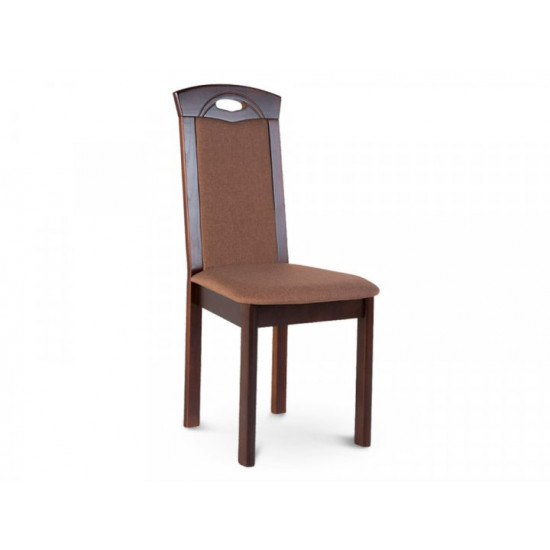 Wooden chair with soft seat and back TURIN (dark walnut)