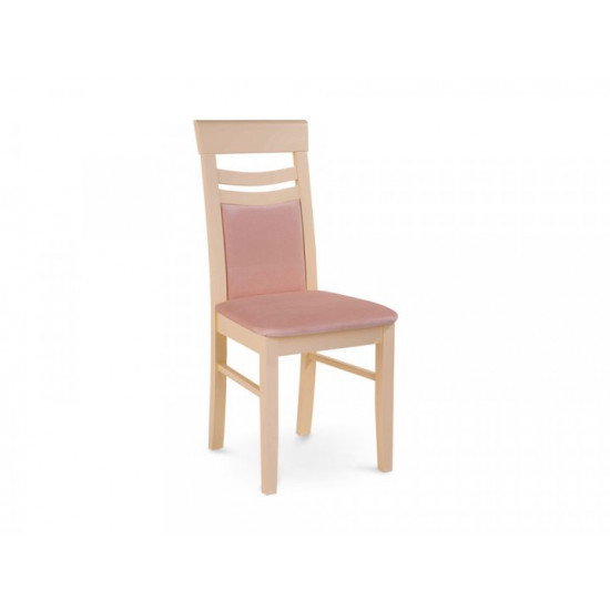 Wooden chair with soft seat and back ZHUR-2 (vanilla)