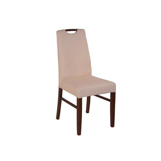 Wooden chair with soft seat and backrest RUBIN