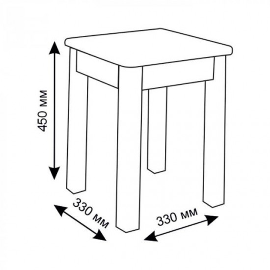 Wooden stool No. 2 (Dark Walnut)