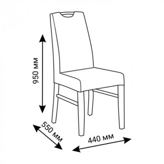  Стул деревянный с мягким сиденьем и спинкой РУБИН