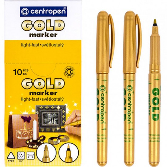 Centropen marker permanent gold 1mm art. 2670