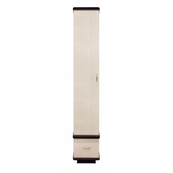 Single-door wardrobe (with 1 drawer) (500) MAXI-FURNITURE Milky oak (11242)