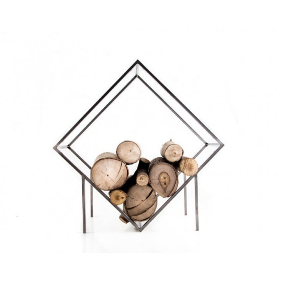 Suchasna firewood rack “Rhombus” is a stylish accessory for the fireplace. Art Republic