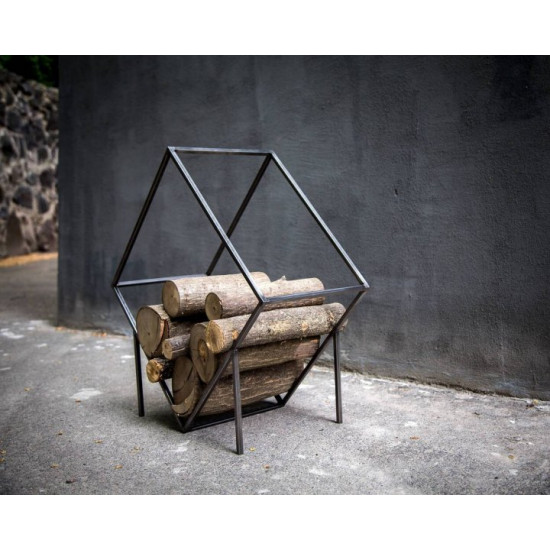 Suchasna firewood rack “Rhombus” is a stylish accessory for the fireplace. Art Republic