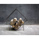 Suchasna firewood rack “Rhombus” is a stylish accessory for the fireplace. Art Republic