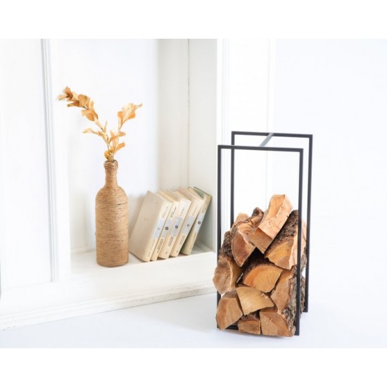 Minimalist straight-cut firewood. Art Republic