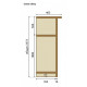 Two-door wardrobe (900) (1 shelf + rod) MAXI-FURNITURE Milky oak (11236)