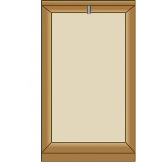 Two-door wardrobe (600) (without mezzanine) MAXI-FURNITURE Milky oak (11273)