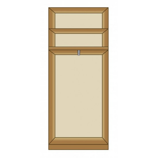 Two-door wardrobe (900) (1 shelf + rod) MAXI-FURNITURE Milky oak (11236)