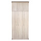 Three-door wardrobe (1100) (5 shelves + rod) MAXI-FURNITURE Milky oak (11239)