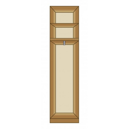 Single-door cabinet (500) (1 shelf + rod) MAXI-FURNITURE Milky oak (11231)