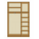 Three-door wardrobe (1100) (5 shelves + rod) MAXI-FURNITURE Milky oak (11239)