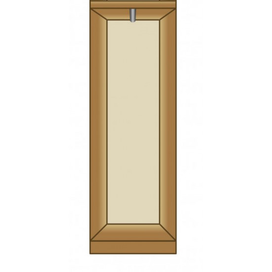 Single-door wardrobe (500) (without mezzanine) MAXI-FURNITURE Milky oak (11271)